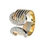 Cartier „Double C“ Ring Gr. 53 ca. 0,25ct Diamanten Tricolor 750/ 18K - Bild 4 Vorschau