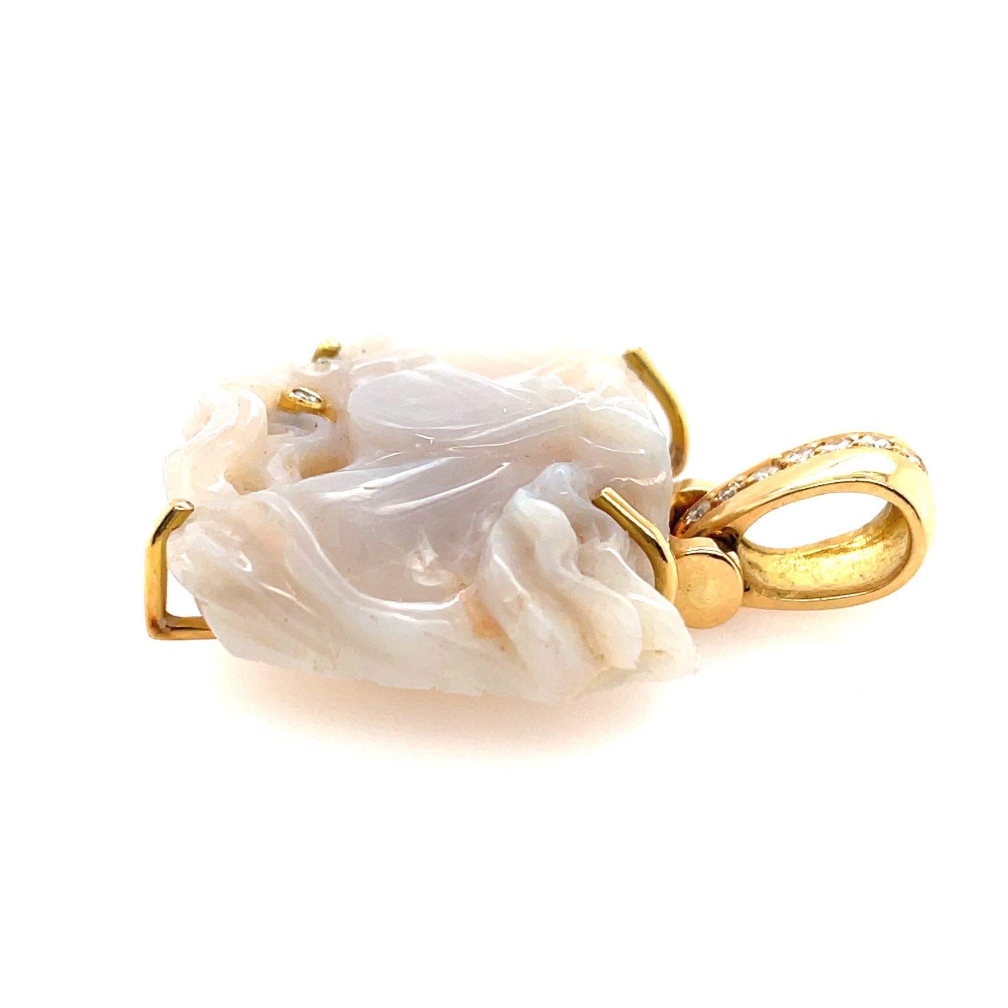 Opal „Pferde“ Anhänger ca. 0,20 ct Brillanten Gelbgold 750/ 18K - Bild 4