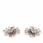 Saphir Ohrclips ca. 5,14 ct Diamanten Weißgold 750/ 18K - Bild 5 Vorschau