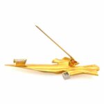 Lapponia Brosche ca. 0,07ct Diamant Gelbgold 750/ 18K - Bild 4 Vorschau