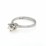 Solitärring Gr. 55 ca. 0,90 ct Diamant Weißgold 750/ 18K - Bild 4 Vorschau