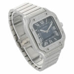 Cartier Santos Certified Ref. W4SA0006 Stahl Diamond Factory Setting Full Set 2022+Krokoband - Bild 3 Vorschau