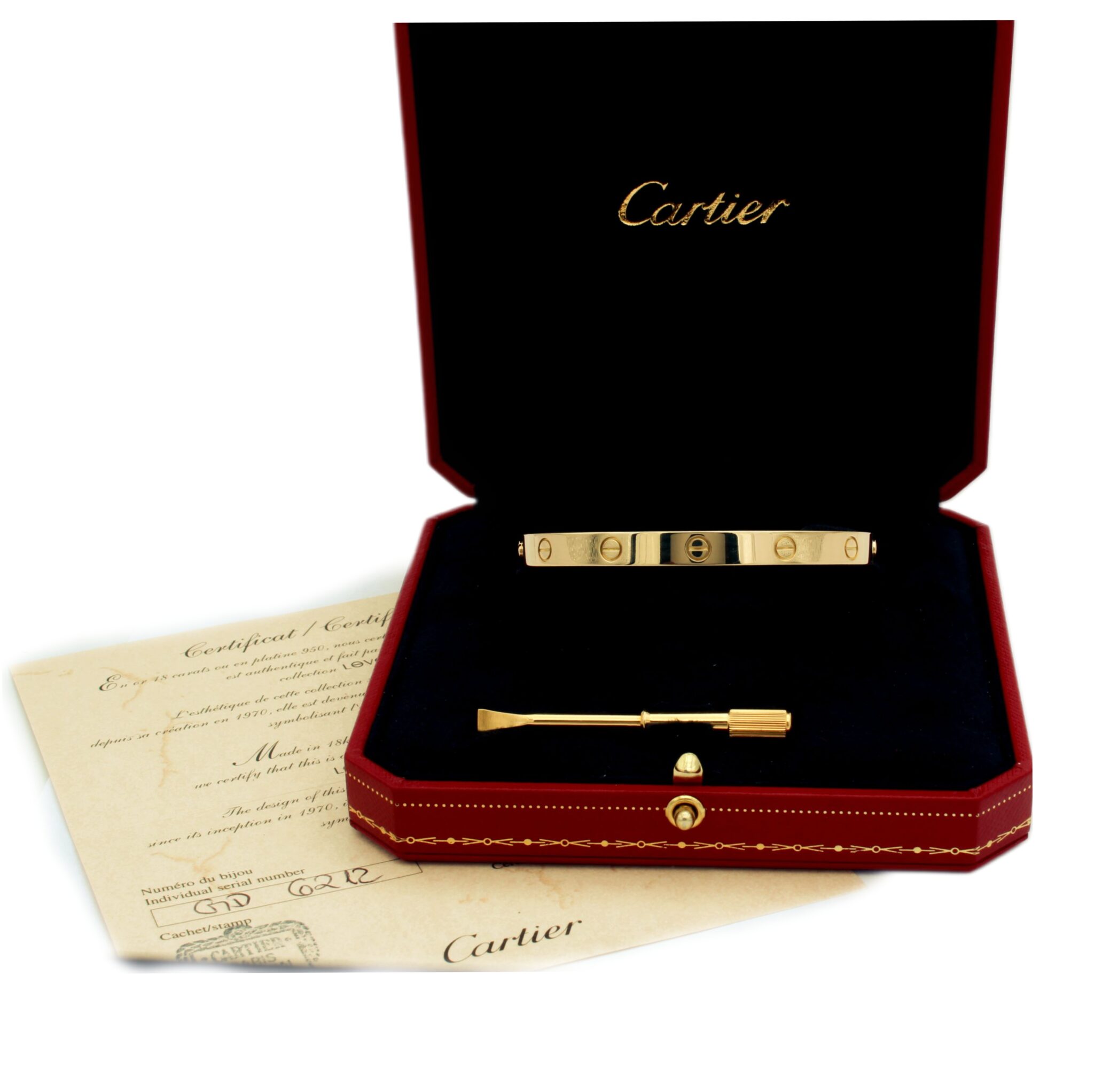 Cartier Love Armreif Gelbgold 750/18K m. Box u. Papieren - Bild 4