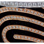 Armspange Weiß,- Roségold mit ca. 5,65ct Brillanten und Leder einsatz - Bild 3 Vorschau