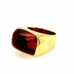 Granat Ring Gr. 51 Gelbgold 750/ 18K - Bild 5 Vorschau