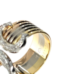 Cartier „Double C“ Ring Gr. 53 ca. 0,25ct Diamanten Tricolor 750/ 18K - Bild 5 Vorschau