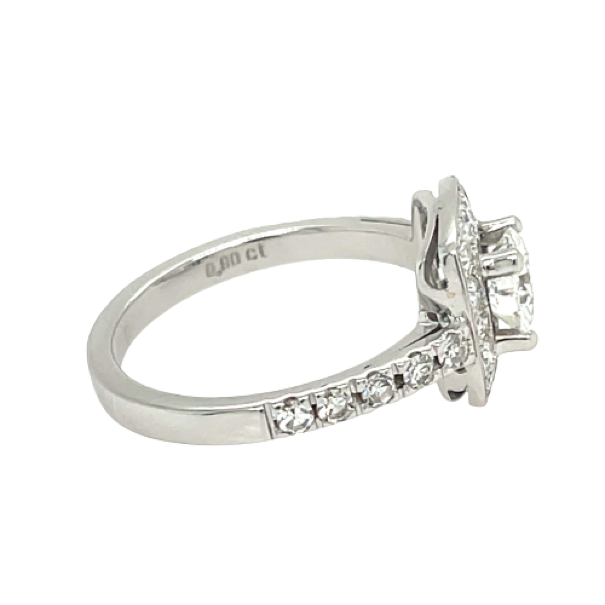 Entourage Ring Gr.58 0,90ct Diamant Weißgold 750/ 18K HRD Zertifikat - Bild 3