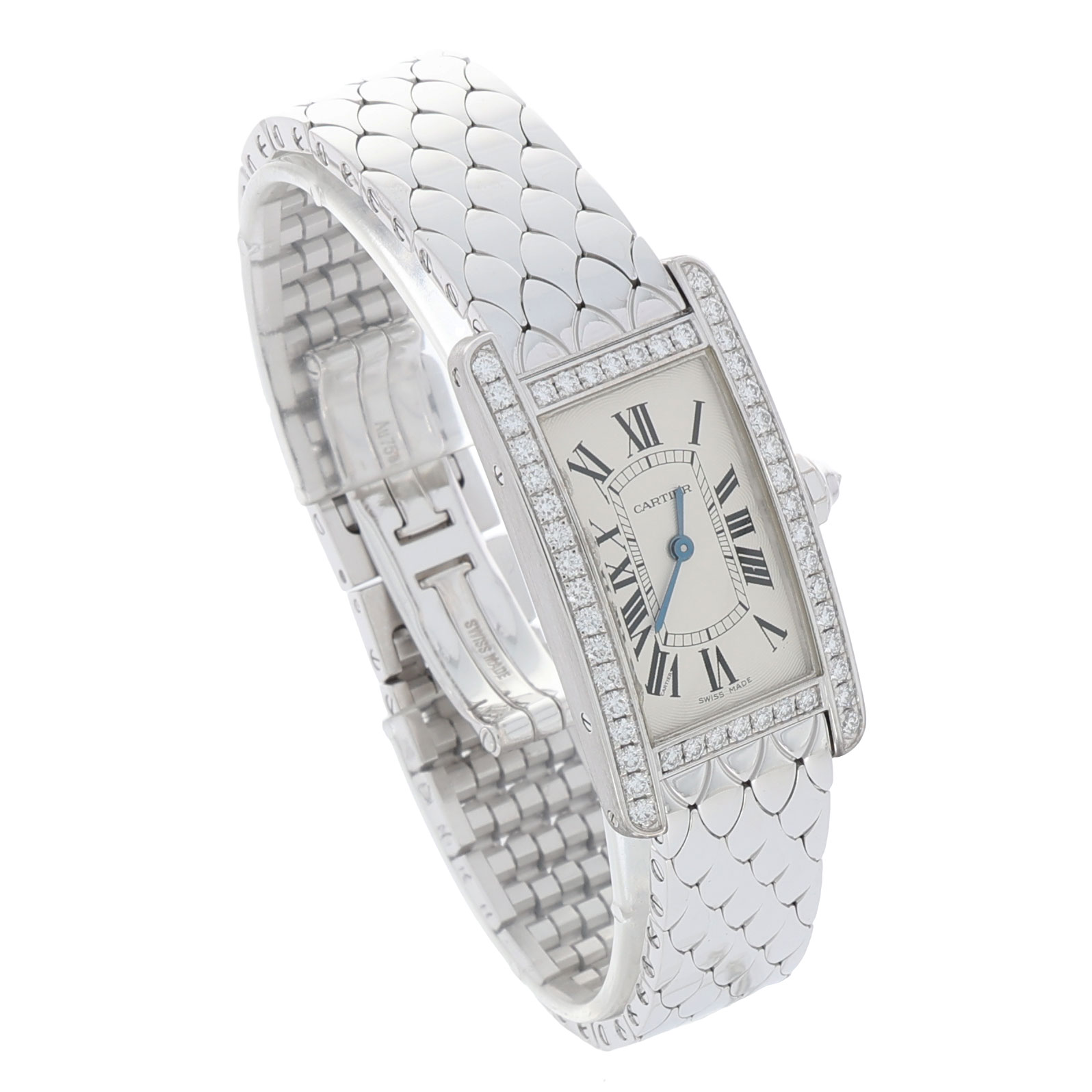 Cartier Tank Américaine small Ref. WB710009 Weißgold 18K ungetragen - Bild 3