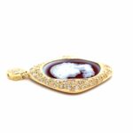 Karneol Gemme Anhänger ca.0,85ct Brillanten Gelbgold 585/14K - Bild 5 Vorschau