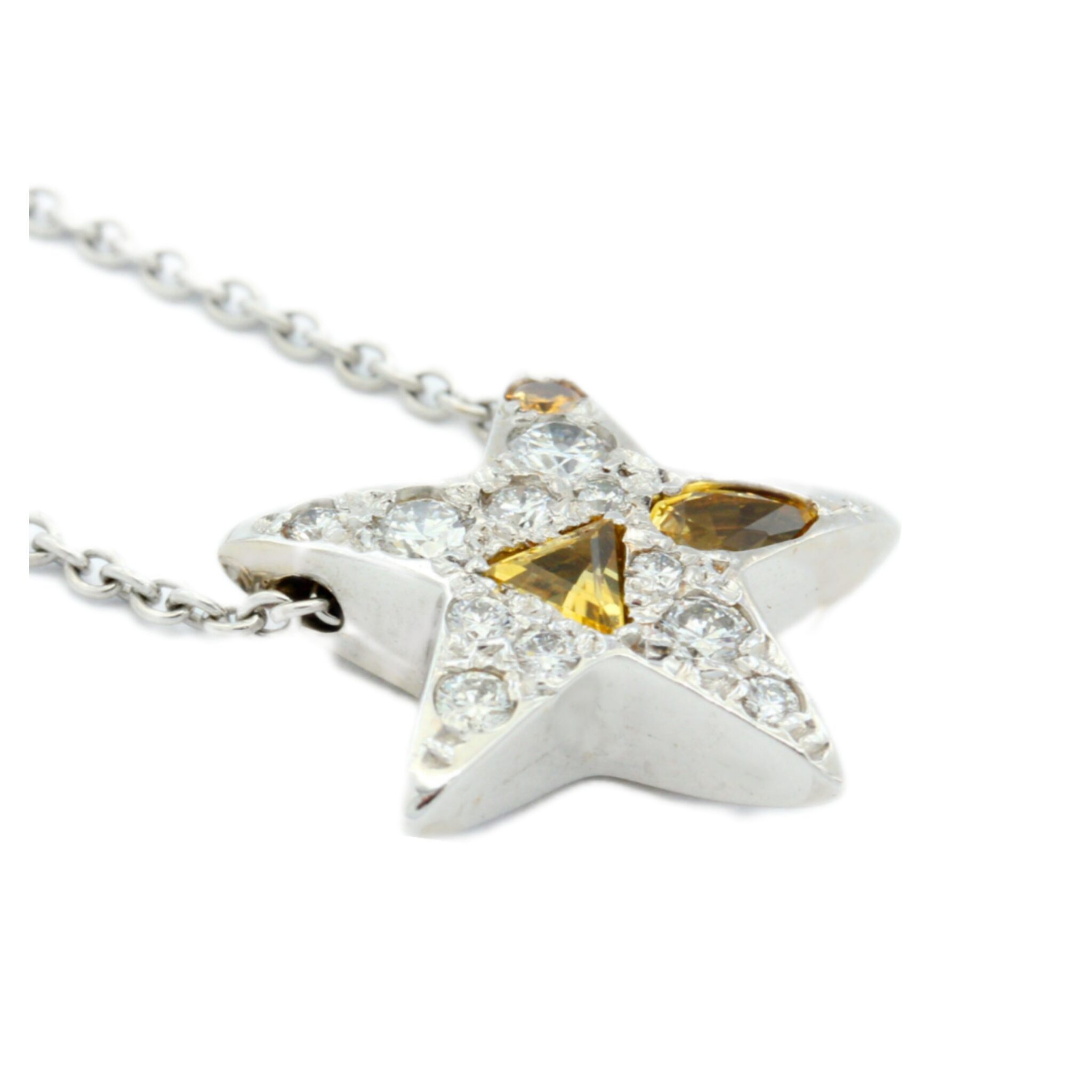 Pomellato Sternanhänger Collier Weißgold 750 / 18K mit Diamanten - Bild 2