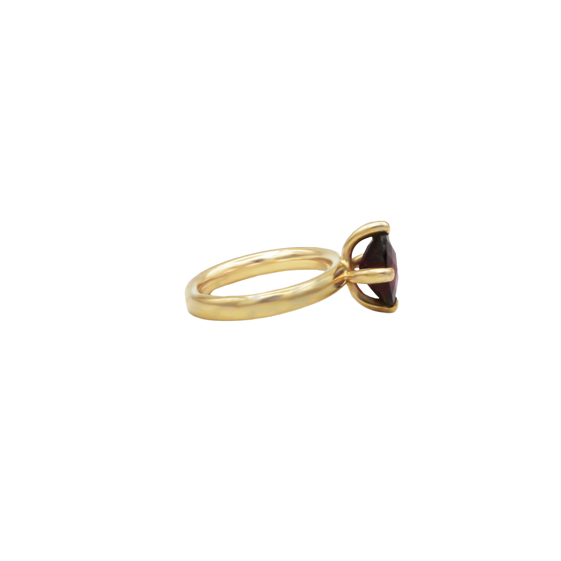 Solitärring Gr.60 Gelbgold 750 / 18K mit einem Granat - Bild 3