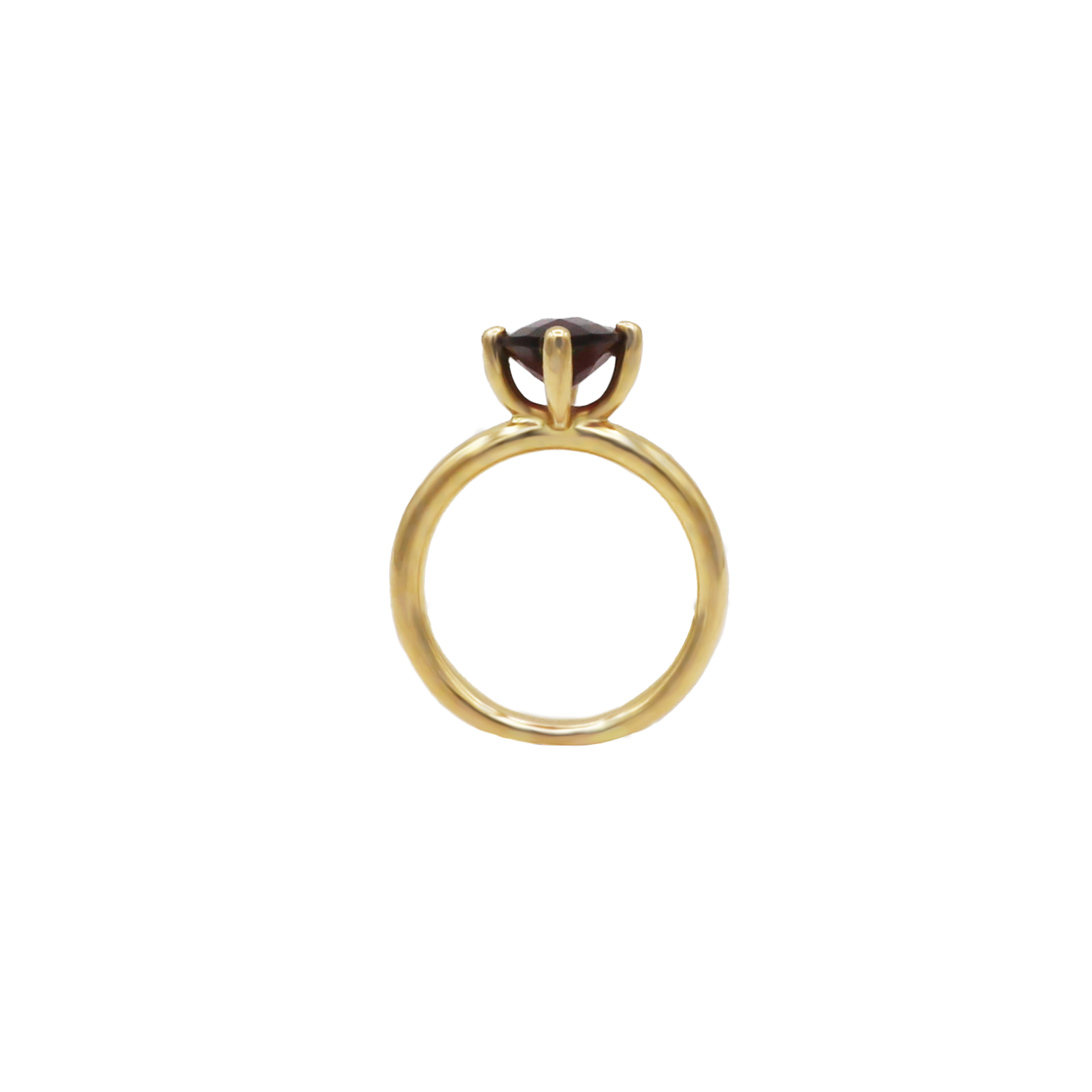 Solitärring Gr.60 Gelbgold 750 / 18K mit einem Granat - Bild 5