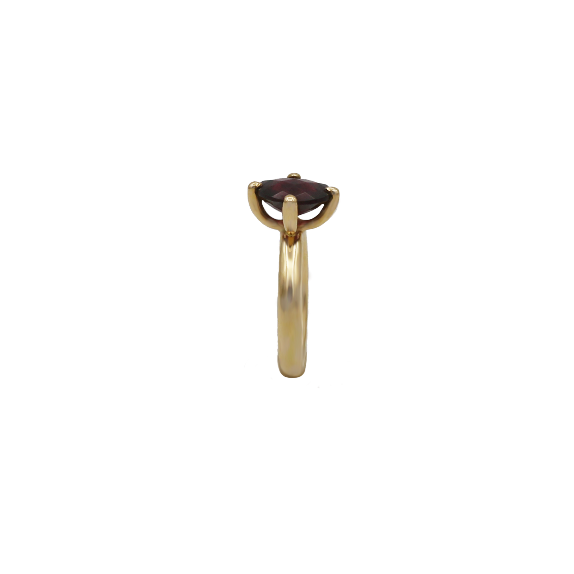 Solitärring Gr.60 Gelbgold 750 / 18K mit einem Granat - Bild 6