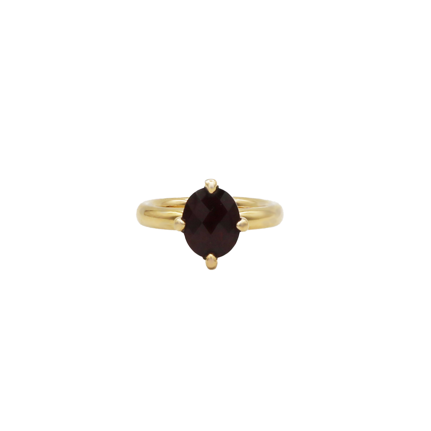 Solitärring Gr.60 Gelbgold 750 / 18K mit einem Granat