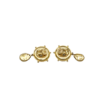 Ohrclips Gelbgold 750 / 18K mit 0,2ct Diamanten ,Turmalin Tropfen und Perlen - Bild 6 Vorschau