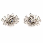 Saphir Ohrclips ca. 5,14 ct Diamanten Weißgold 750/ 18K - Bild 7 Vorschau