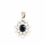 Saphir Anhänger ca. 2,66 ct Brillanten Weißgold 750/ 18K - Bild 7 Vorschau