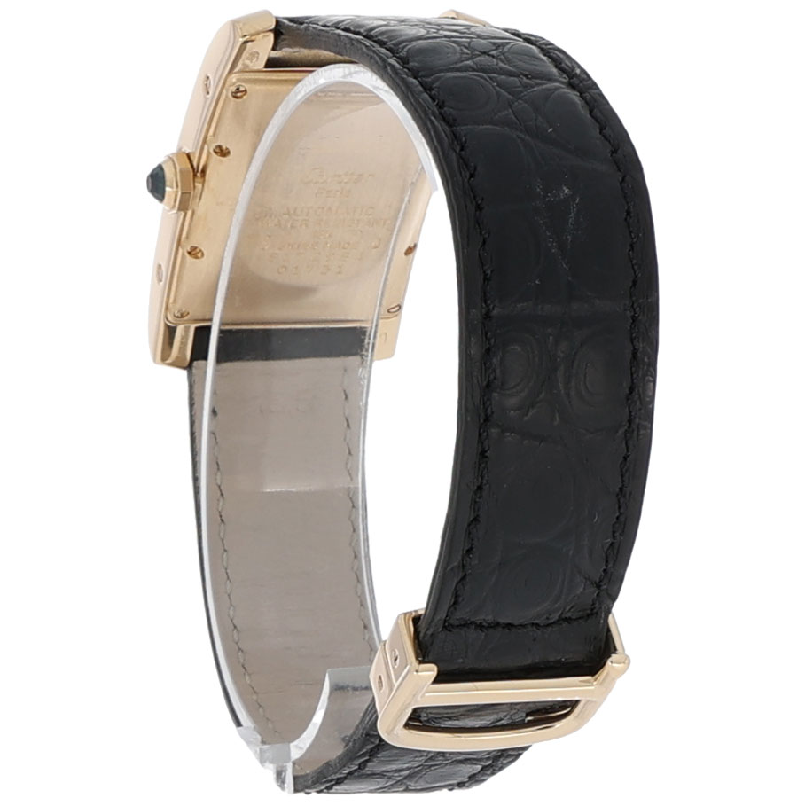 Cartier Tank Américaine Mid Size Ref. 8172984 Gold 18K mit Faltschließe ca. 2000 - Bild 7