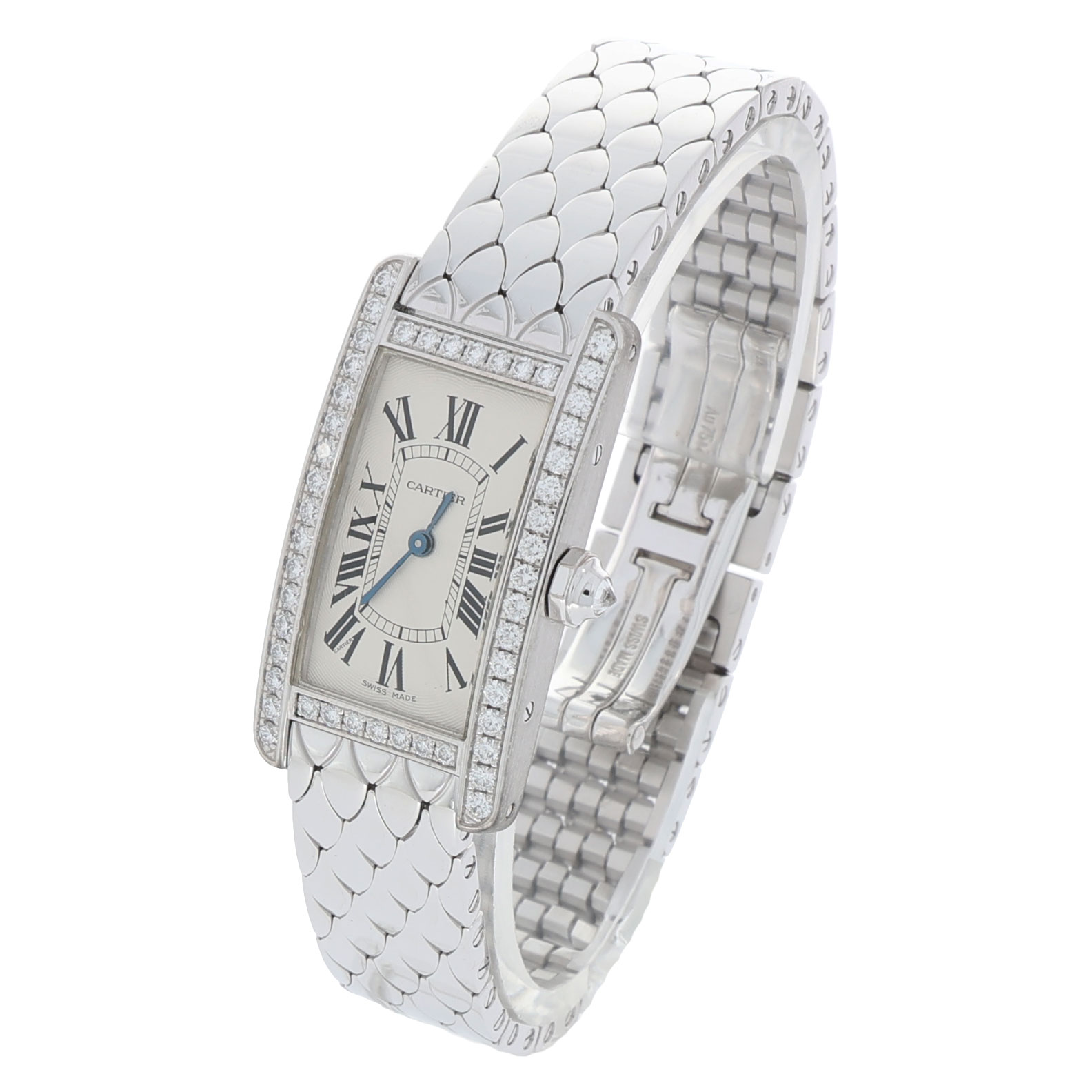 Cartier Tank Américaine small Ref. WB710009 Weißgold 18K ungetragen - Bild 2