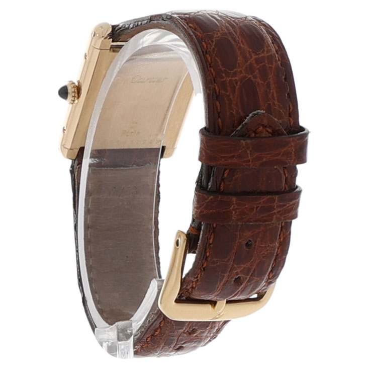 Cartier Tank Louis Cartier Ref. 78086 Gold 18K Emaille Zifferblatt ca. 1980 Handaufzug - Bild 8