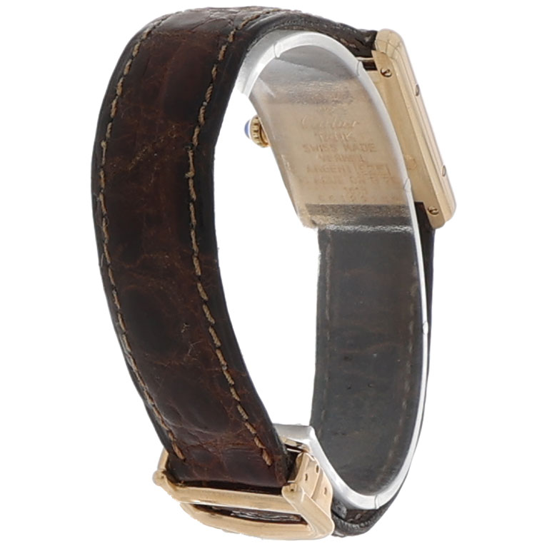 Cartier Tank Vermeil Ref. 1613 Argent 925 Ivory coulor dial Full Set 1996 - Bild 8