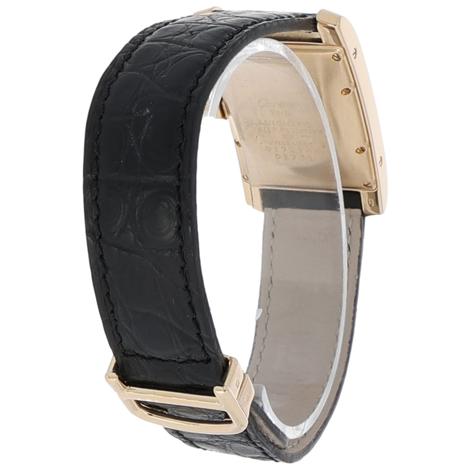 Cartier Tank Américaine Mid Size Ref. 8172984 Gold 18K mit Faltschließe ca. 2000 - Bild 8