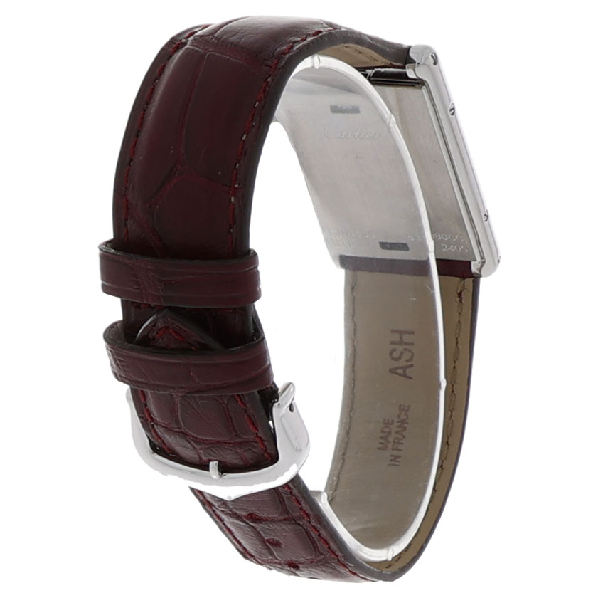 Cartier Tank Basculante Reversible Ref. 2405 Steel 24×35 Saphire ca. 2000 Top - Bild 9