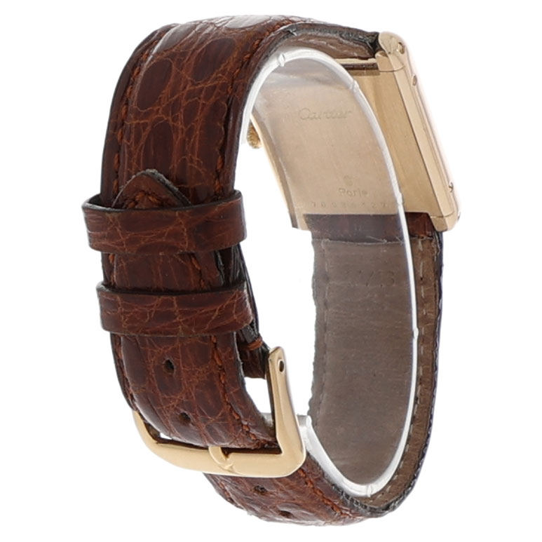 Cartier Tank Louis Cartier Ref. 78086 Gold 18K Emaille Zifferblatt ca. 1980 Handaufzug - Bild 9