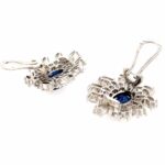 Saphir Ohrclips ca. 5,14 ct Diamanten Weißgold 750/ 18K - Bild 8 Vorschau