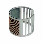 Armspange Weiß,- Roségold mit ca. 5,65ct Brillanten und Leder einsatz - Bild 6 Vorschau