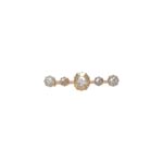 750er Gelbgold Broche mit Diamantrosenbesatz Vorschau