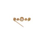 750er Gelbgold Broche mit Diamantrosenbesatz Vorschau