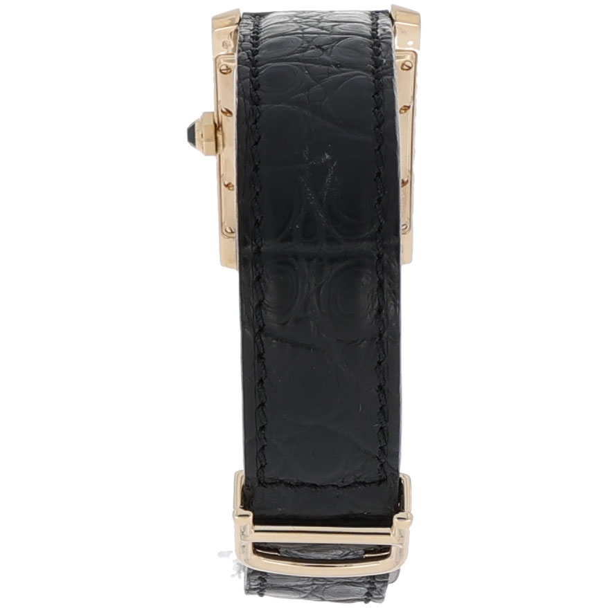 Cartier Tank Américaine Mid Size Ref. 8172984 Gold 18K mit Faltschließe ca. 2000 - Bild 4