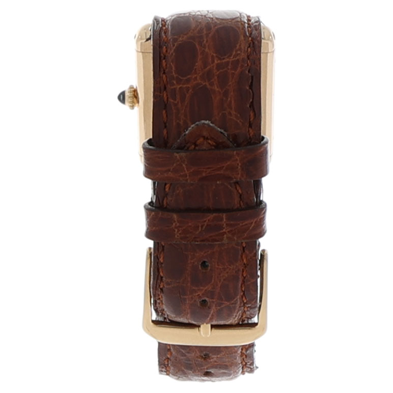 Cartier Tank Louis Cartier Ref. 78086 Gold 18K Emaille Zifferblatt ca. 1980 Handaufzug - Bild 10