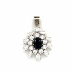 Saphir Anhänger ca. 2,66 ct Brillanten Weißgold 750/ 18K Vorschau