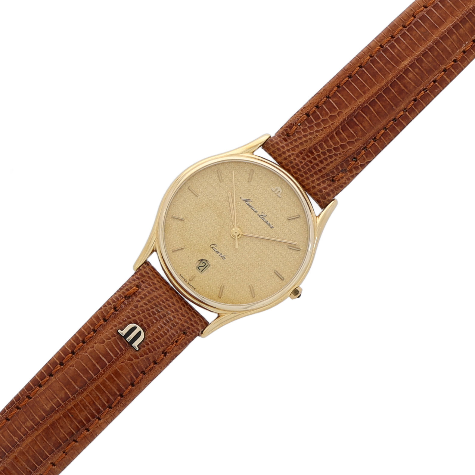 Maurice Lacroix Les Classiques Classic Stahl vergoldet Datum 32mm 1990’s Vintage Watch - Bild 4