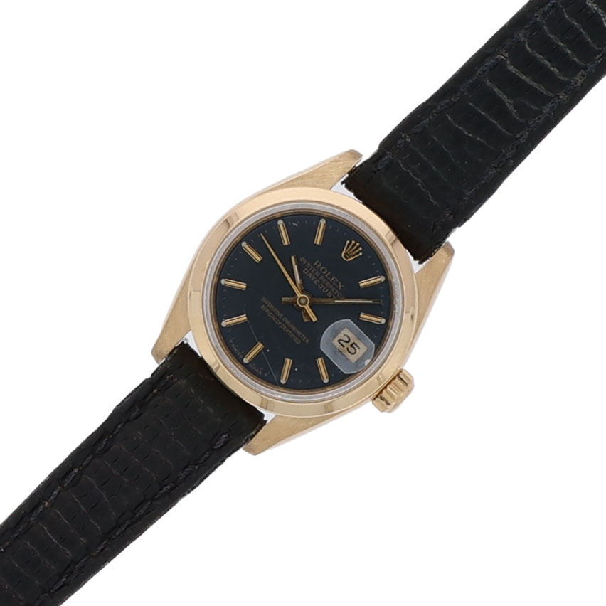 Rolex Lady-Datejust 26 Ref. 69168 Gold 18K blue dial +Papers 1994 LC100 - Bild 2