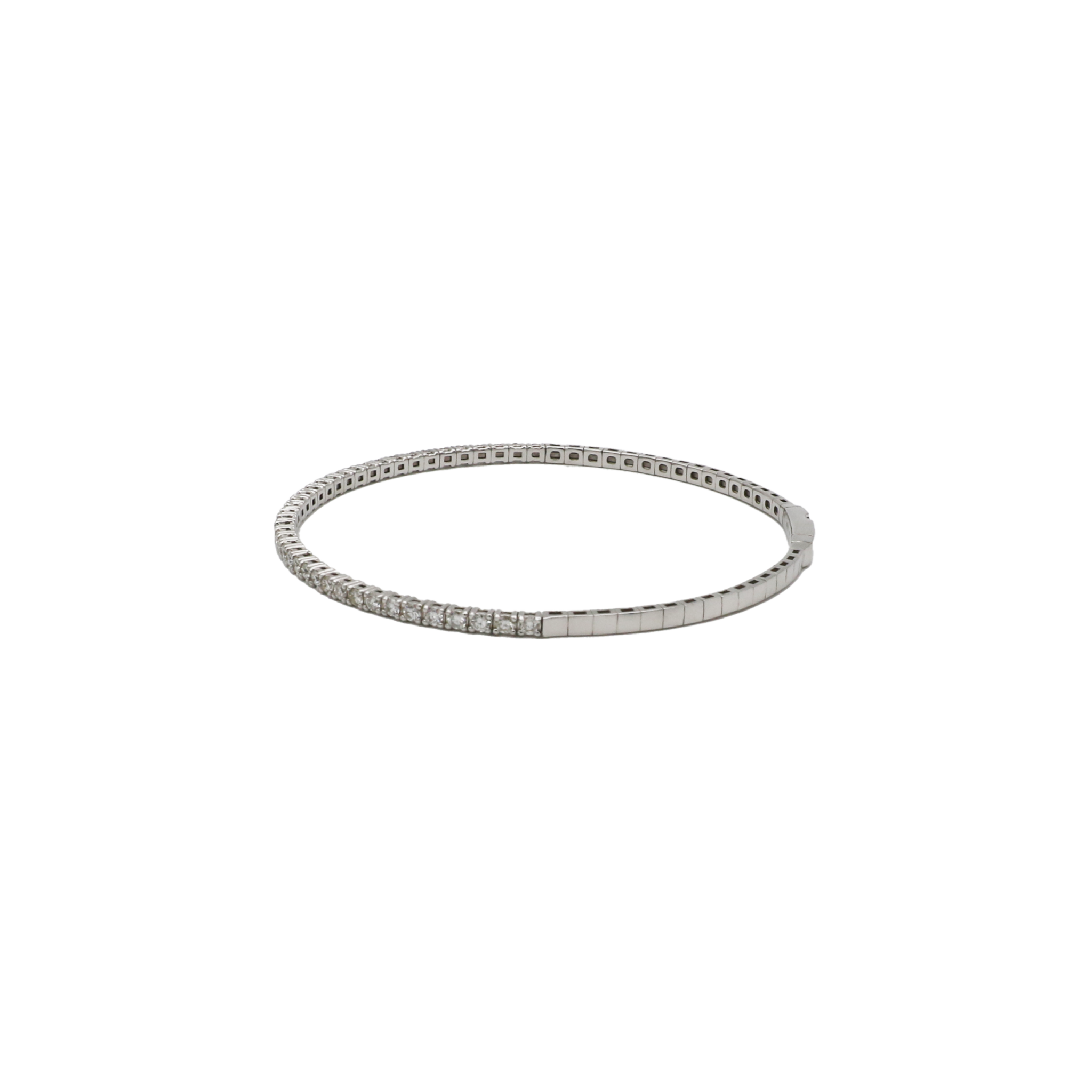 Flexi Riviérearmband Weißgold 585 / 14K mit ca. 1ct Diamanten - Bild 2