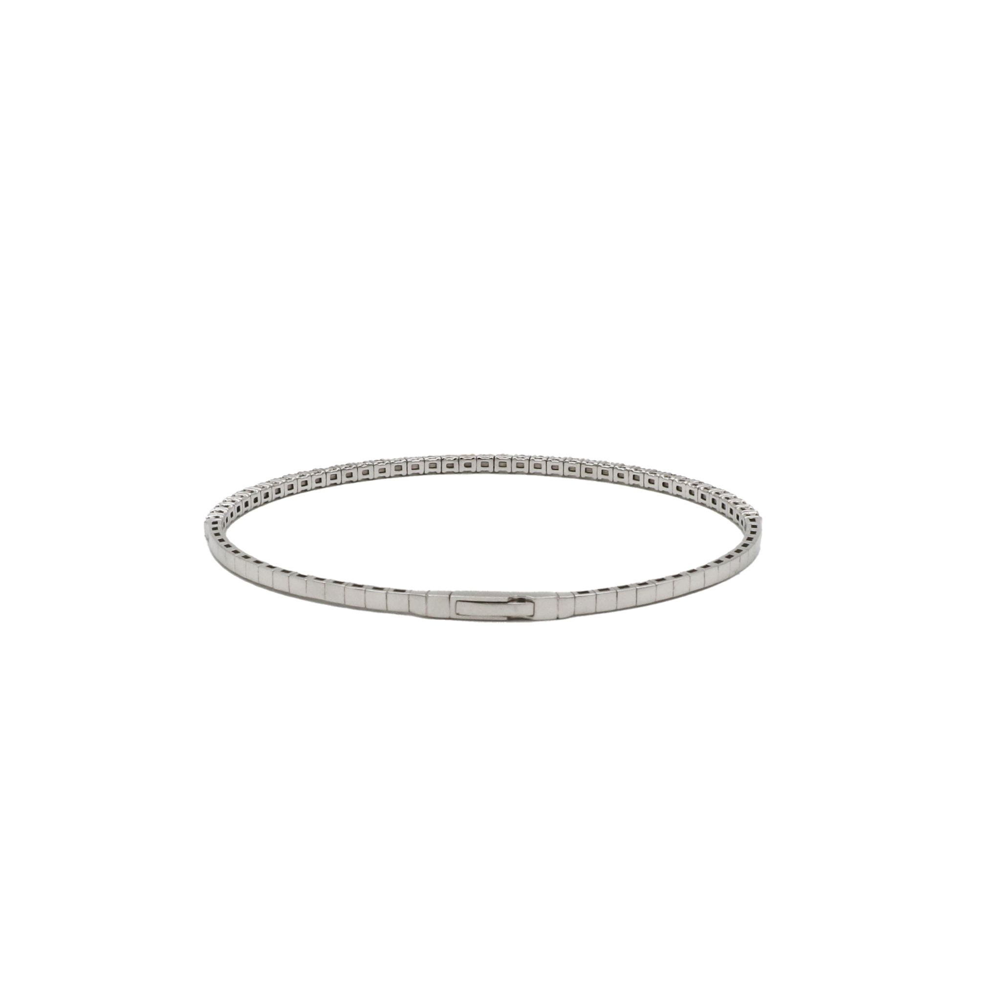 Flexi Riviérearmband Weißgold 585 / 14K mit ca. 1ct Diamanten - Bild 4