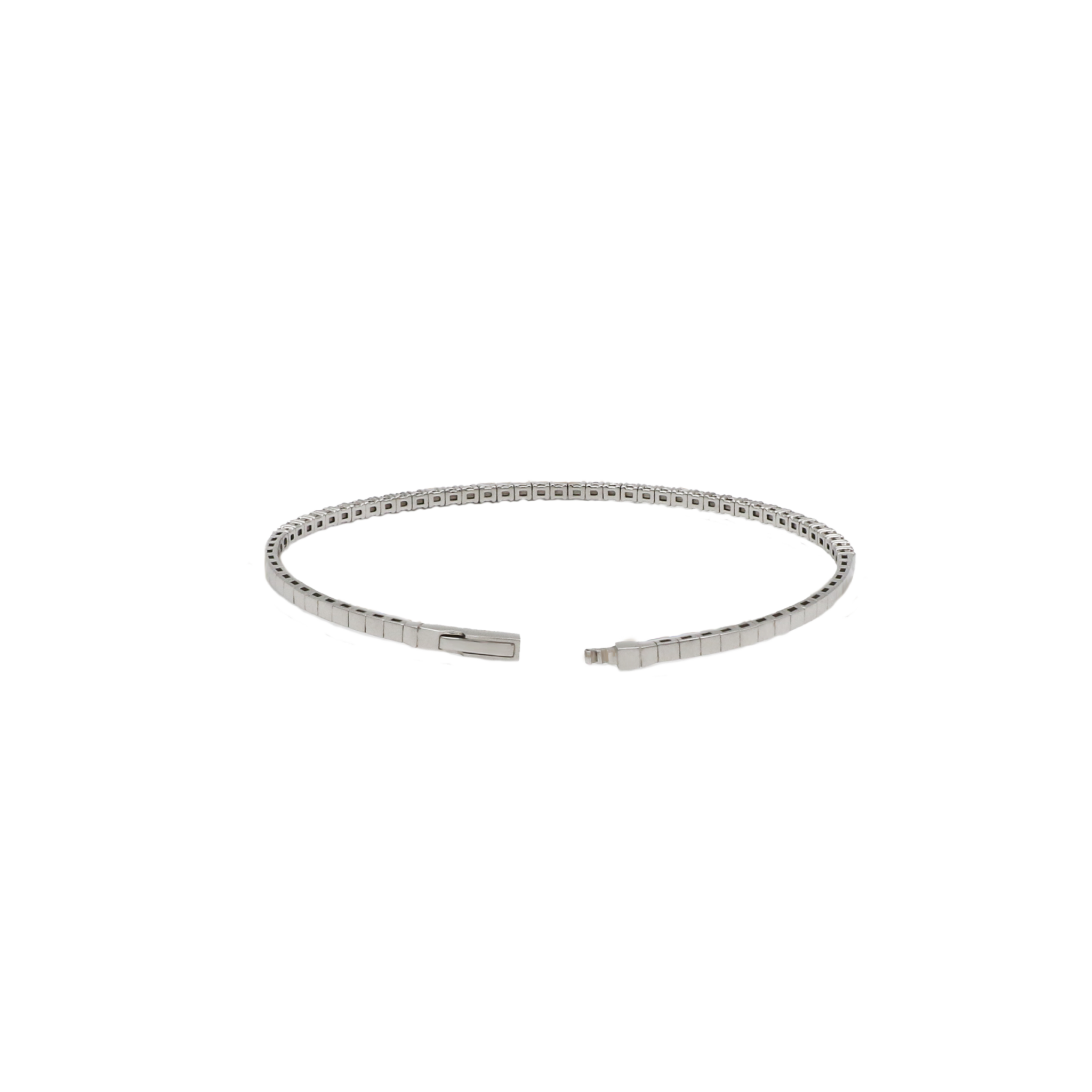 Flexi Riviérearmband Weißgold 585 / 14K mit ca. 1ct Diamanten - Bild 5