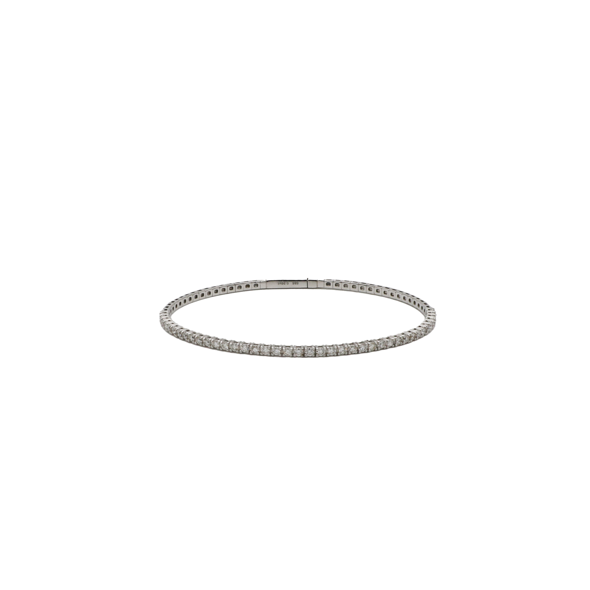 Flexi Riviérearmband Weißgold 585 / 14K mit ca. 1ct Diamanten