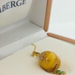 Faberge Anhänger Gelbgold 750 / 18K Emailliert mit Diamanten mit Box +Zertifikat - Bild 9 Vorschau