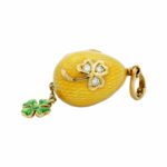 Faberge Anhänger Gelbgold 750 / 18K Emailliert mit Diamanten mit Box +Zertifikat Vorschau