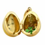 Faberge Anhänger Gelbgold 750 / 18K Emailliert mit Diamanten mit Box +Zertifikat - Bild 4 Vorschau