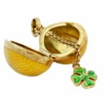 Faberge Anhänger Gelbgold 750 / 18K Emailliert mit Diamanten mit Box +Zertifikat - Bild 5 Vorschau