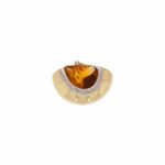 Bajonettschließe Weiß- / Gelbgold 750 / 18K mit Citrin und kleinem Diamant Vorschau