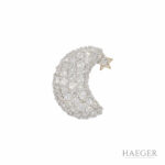 Mond Anhänger mit Stern mit ca. 3,3ct Diamanten Weißgold 750 / 18K Vorschau