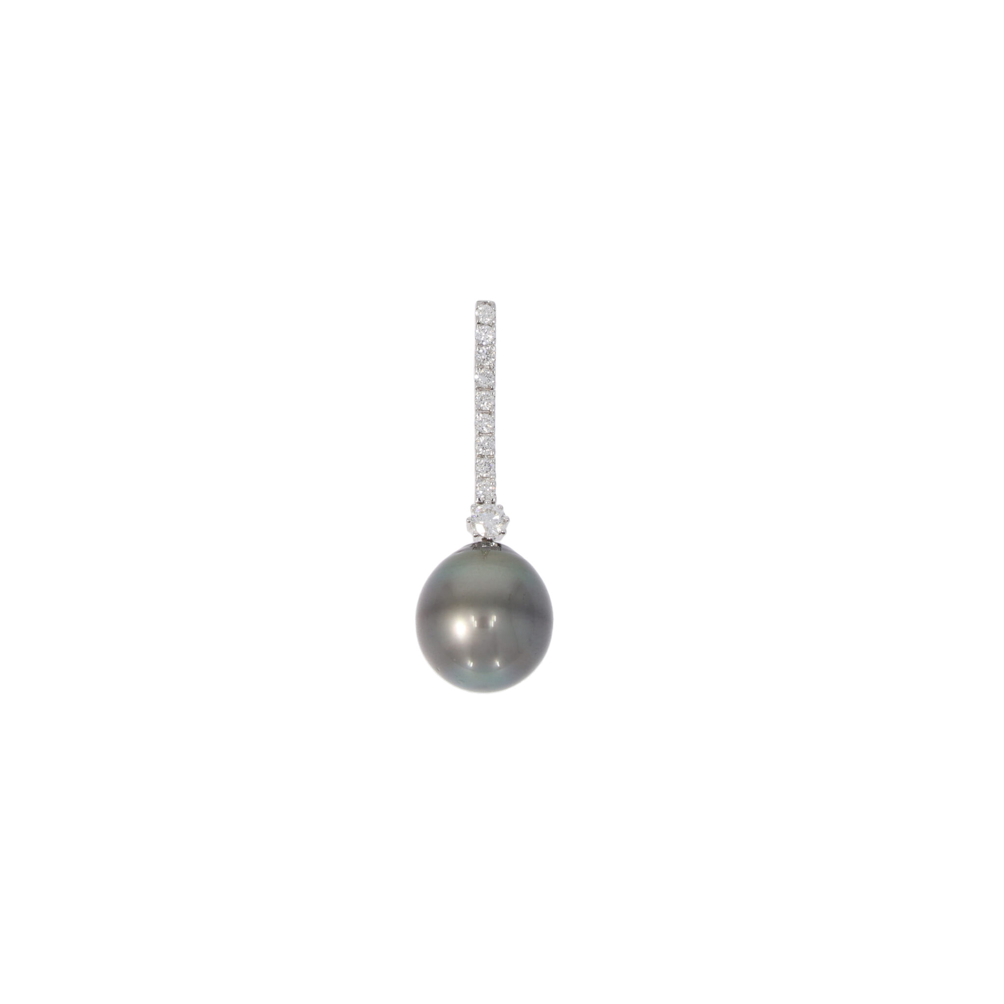 Tahiti Perlen Anhänger Weißgold 585 / 14K mit ca. 0,27ct Diamanten