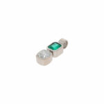 Smaragd Anhänger Weißgold 585 / 14K mit Altschliff ca. 0,88ct - Bild 4 Vorschau