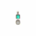 Smaragd Anhänger Weißgold 585 / 14K mit Altschliff ca. 0,88ct - Bild 2 Vorschau